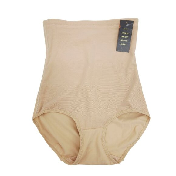 High-Waist Beige Shapewear Briefs For Women Size S - Picture 1 of 6